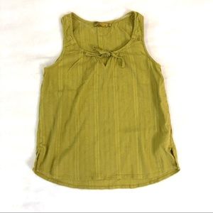 Prana Jardin Dobby Pear Green Organic Cotton Tank Top Blouse size Small